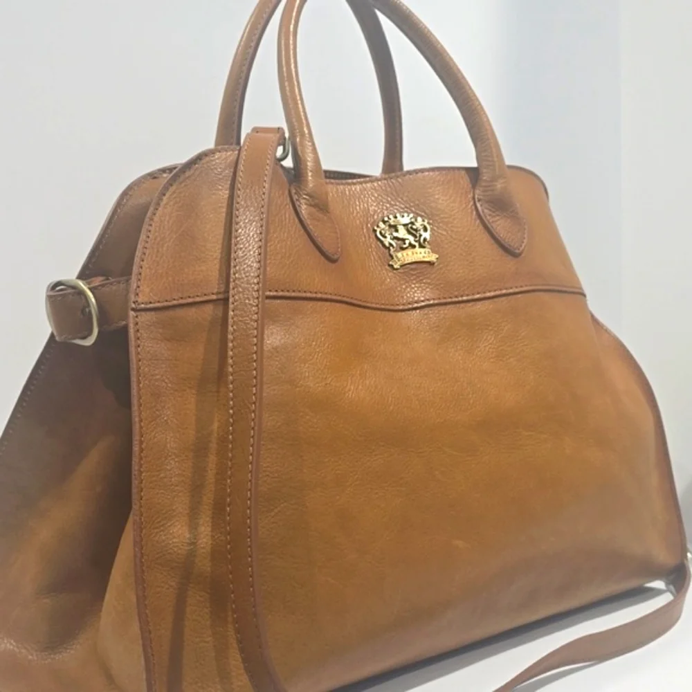 NWT ✅ Pratesi Firenze Italian Leather B548 Large Satchel With Side Buckles_13